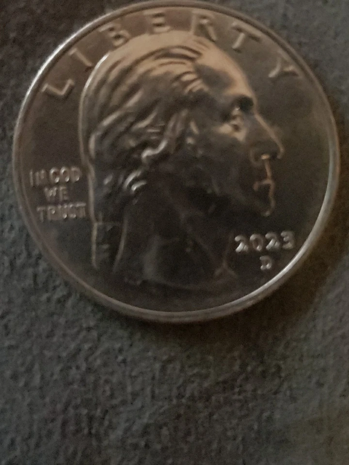 ERROR COIN JOVITA IDAR 2023  D MINT  "IN COD WE TRUST" RARE AMERICANA - Image 3 of 4