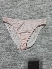 Vintage Victoria's Secret Striped Perfect Everyday Smooth Satin Bikini Panties L