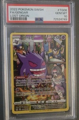 2022 Pokemon Sword & Shield Lost Origin Gengar Fa Lost Origin PSA 10 #TG06