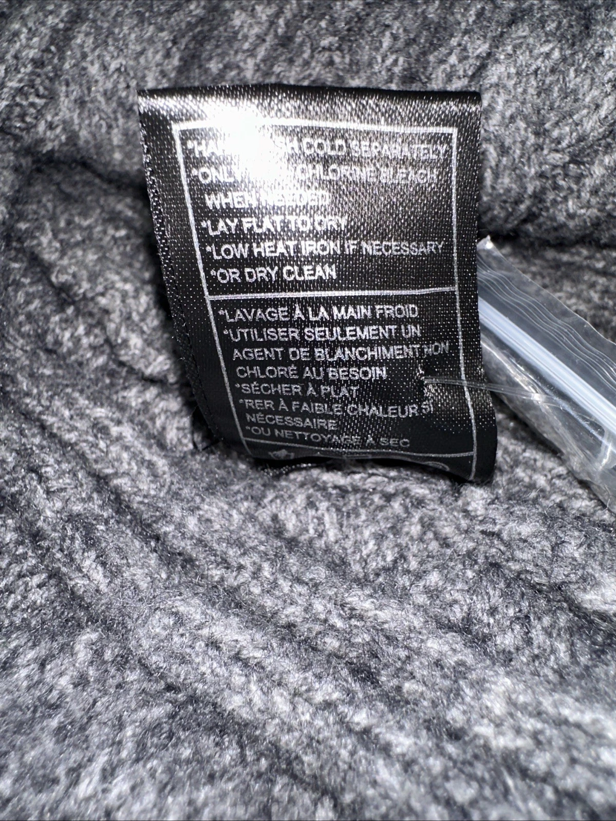 VETEMENTS Steve Madden Maglione Vestito Grigio Maglia Cavo Oversize Scollo a V Pullover