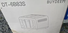 BUYDEEM DT640 4-Slice Toaster Extra Wide Slots Retro Stainless Steel free ship.