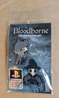 Bloodborne Enamel Pin Figure Set   Eileen the Crow & Retired Hunter Djura PS4