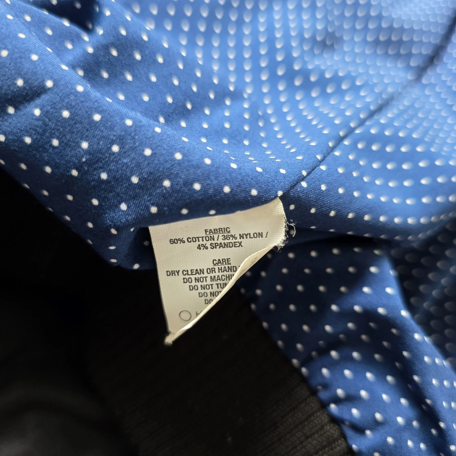 State & Liberty Full Zip Bomber Jacket Harrington SMALL S Navy Blue NYLON Cotton - product detail image 8