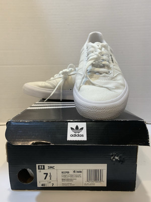 Adidas Originals 3MC Lifestyle Sneakers Womens 7 1/2 All White B22705 Worn Once!