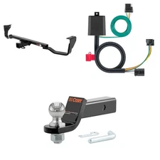 CURT Trailer Tow Hitch Package With 2in Receiver, Wiring, 45036 Ball Mount 13545