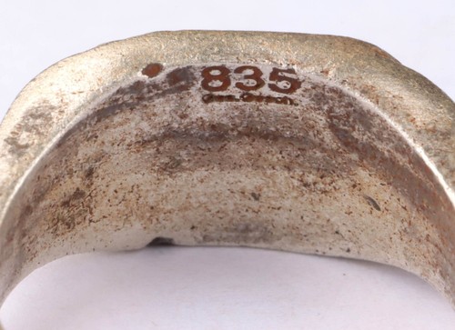 Luftwaffe 1941 Fuerza Aérea 835 Plata Segunda Guerra Mundial Anillo Alemán Segunda Guerra Mundial Alemania Ejército Wehrmacht - Imagen 10 de 16