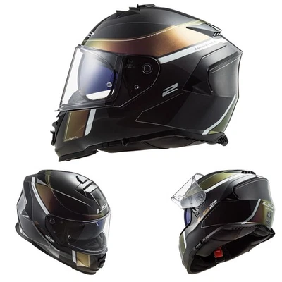 LS2 HELMETS LS2 FF 800 Storm Velvet Schwarz Rainbow Motorrad Helm Integralhelm Racing