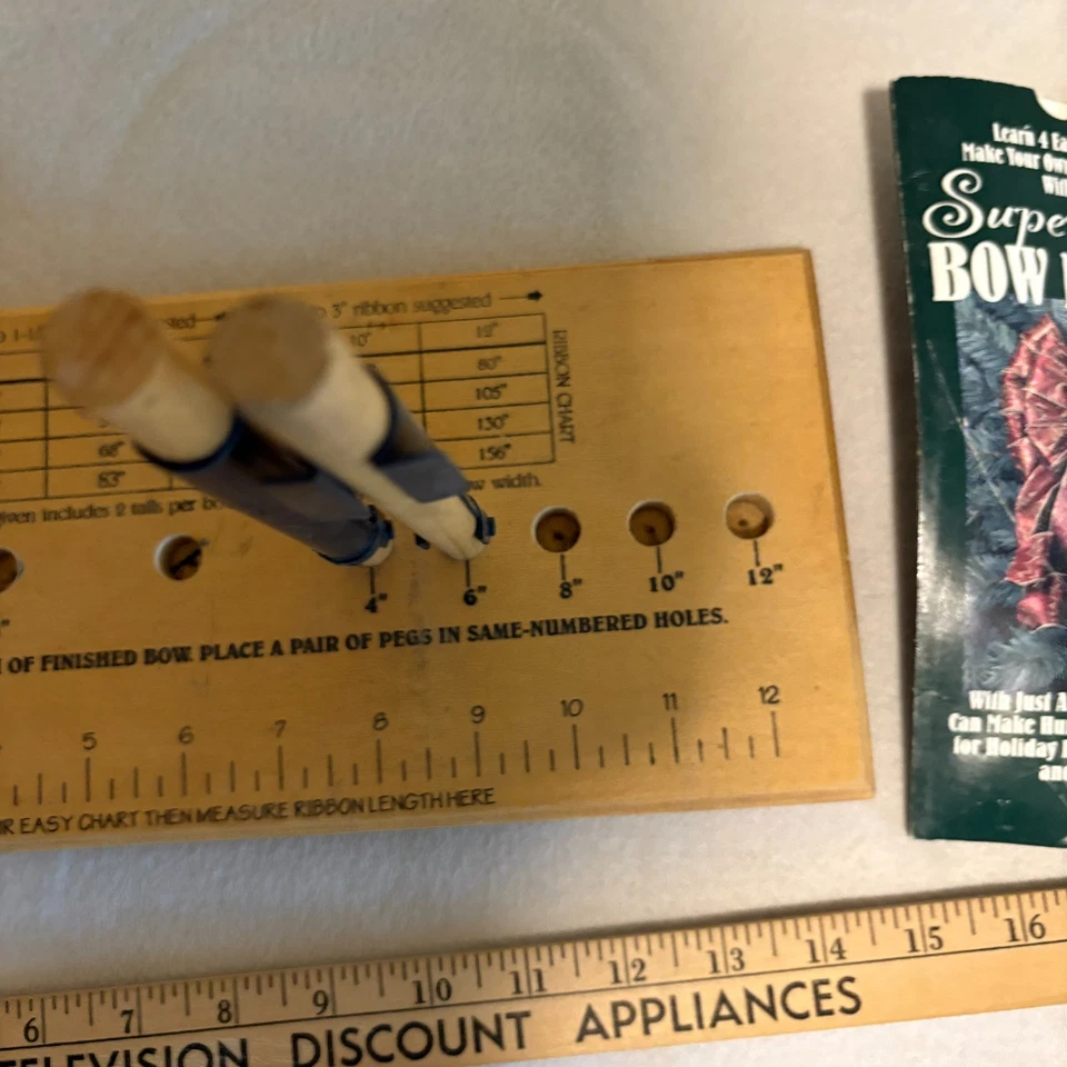 Variety Super Pro Bow Maker Wood Tool w/ Instructions Holiday Floral Craft Decor - Image 4 of 4