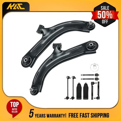 10PCS Front Lower Control Arms with Tie Rods and Links for Nissan Versa Cube