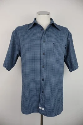The North Face Chemise Homme Vintage Regular M Bleu Carreaux Nylon Manche Courte - Photo 1/4