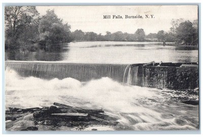 1909 Mill Falls River Lake Waves Burnside New York NY Vintage Antique Postcard