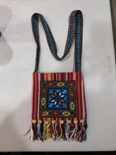 Mexican Embroidered Messenger Crossbody Shoulder Bag Bolsa Artesanal Mexicana