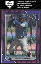 2024 Bowman Michael Arroyo BCP-97 Purple Lava Refractor /250 | Seattle Mariners