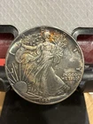 American Eagle 1987 Rainbow Toning 1 oz .999 Fine Silver