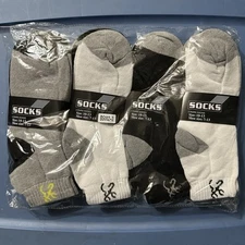 12 Pairs Ankle Quarter Crew Men Sport Socks Cotton Low Cut Size 10-13 Hunt Deer