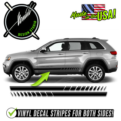 Lower Rocker Racing Stripes Graphics 2- Fits 2011 - 2020 Jeep Grand ...