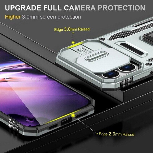 Luxury Armor Camera Cover Ring Stand Cover Case For 16 15 14 13 12 11 Pro Max - 第 5/16 張圖片