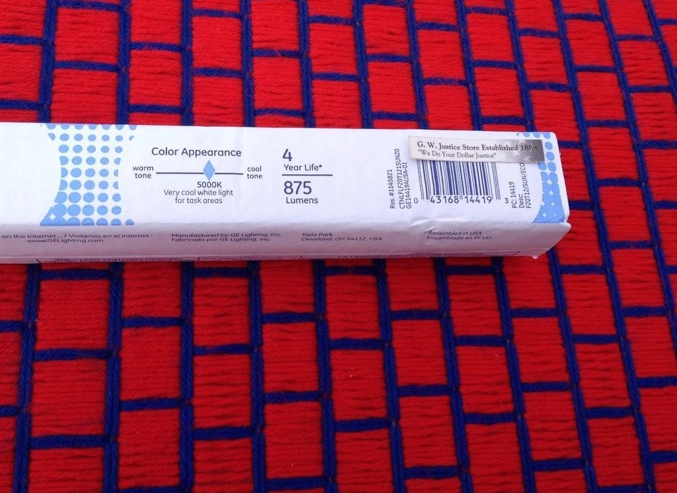 ПОЛНЫЙ СПЕКТР F20T12 люминесцентный 20 Вт расти лампа 24 дюйма 20 Вт 24» 5000K - Изображение 3 из 4