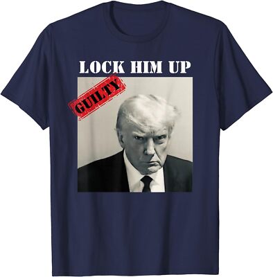 Trump Mug Shot Lock Him Up Prison Anti Trump Gift Unisex T-Shirt