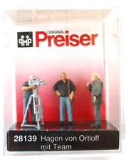 HO Preiser Figures 28139 Hagen von Ortloff  and his T.V. Crew with Camera