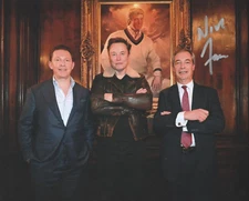 Nigel Farage Signed 8x10 Photo - Mr Reform UK with Elon Musk & Nick Candy