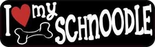 10in x 3in I Love My Schnoodle Magnet Car Truck Vehicle Magnetic Sign