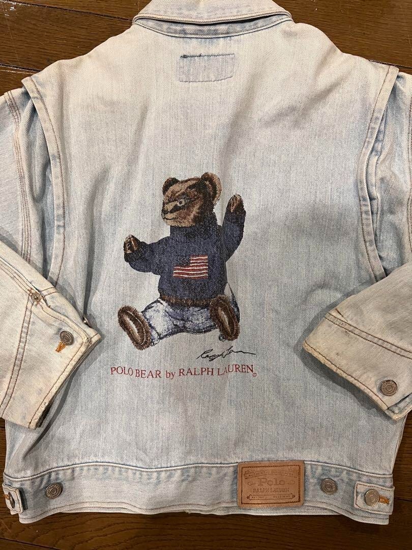 POLO COUNTRY RALPH LAUREN Back Bear Denim Blouson Jacket POLO COUNTRY RALPH LAUREN Back Bear Denim Blouson Jacket