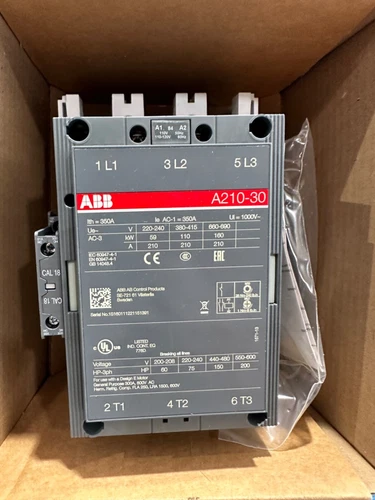 NEW ABB CONTACTOR 3 POLE 350 AMPS A210-30-11  110V-120V COIL 120V