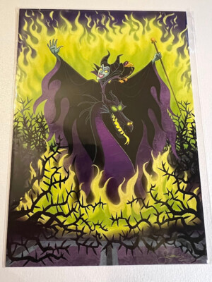 Disney WonderGround 2024 Mistress of All Evil By Larissa Marantz 5x7 Postcard
