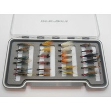 24 Salmon Single Flies Boxed Set, Various colours & Patterns Fly Fishing NBX67