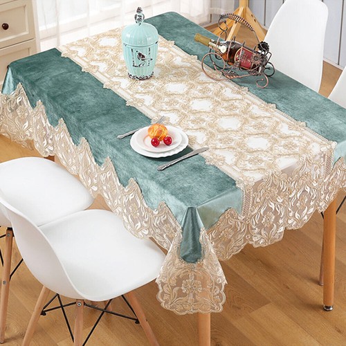 Vintage Embroidered Lace Floral Tablecloth Table Cover Wedding Banquet Decor - Picture 20 of 52