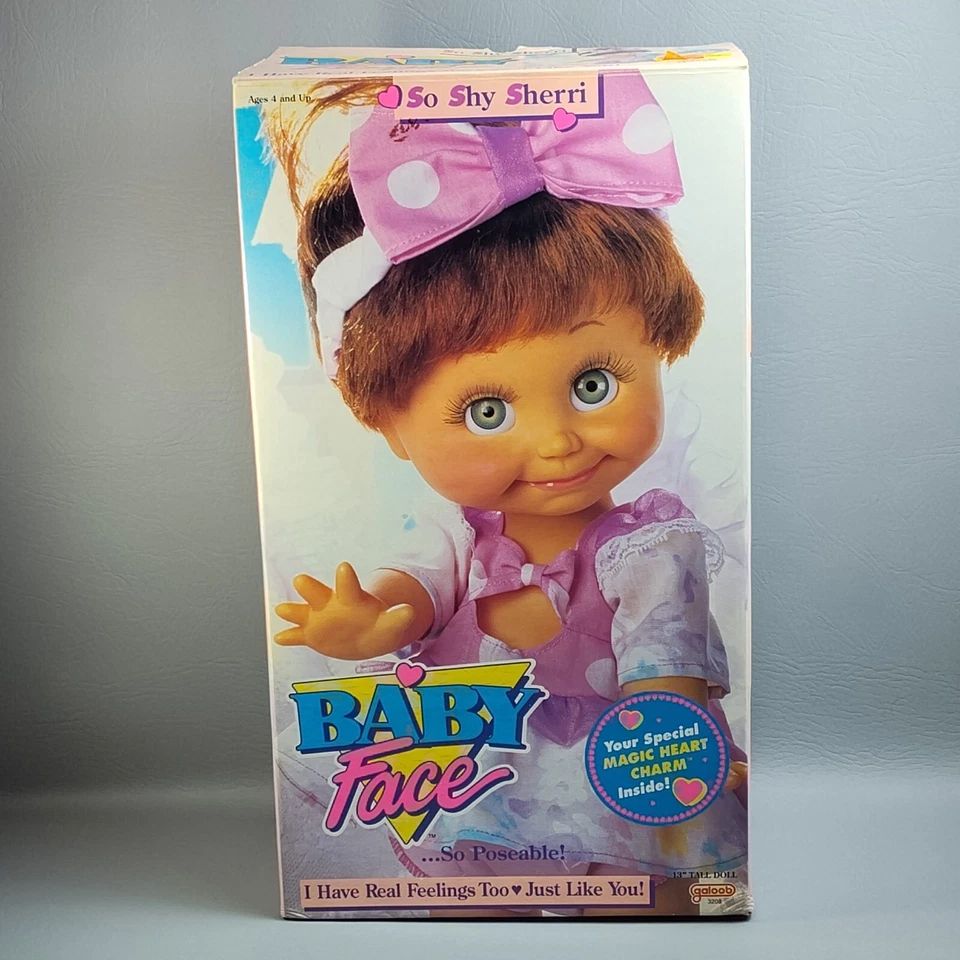 Muñeca de colección Galoob Baby Face #9 So Shy Sherri pelo rojo ojos verdes con caja encanto Foto 2 de 4