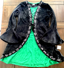 Disney Hocus Pocus Winnifred Sanderson Costume Black Velvet Dress Girls XL NEW