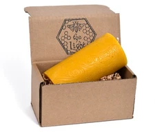 100% Pure Beeswax Pillar Candle, Unscented, Choose Your Color & Size BeeTheLight