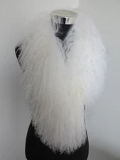  100% Genuine Mogolian lamb fur scarf /fur collar/ fur wrap /white women's cape
