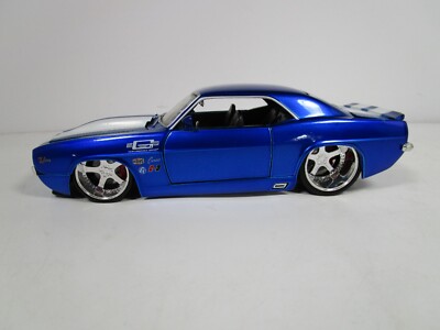 JADA 1/24 BIGTIME MUSCLE BLUE/WHITE 1969 CHEVY CAMARO Z/28