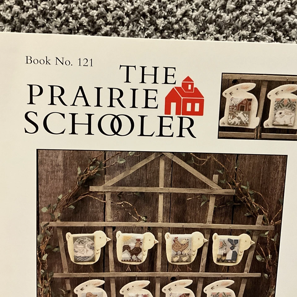 The Prairie Schooler - BUNNIES & CHICKS Book No. 121 original card stock Cross - Image 2 of 4
