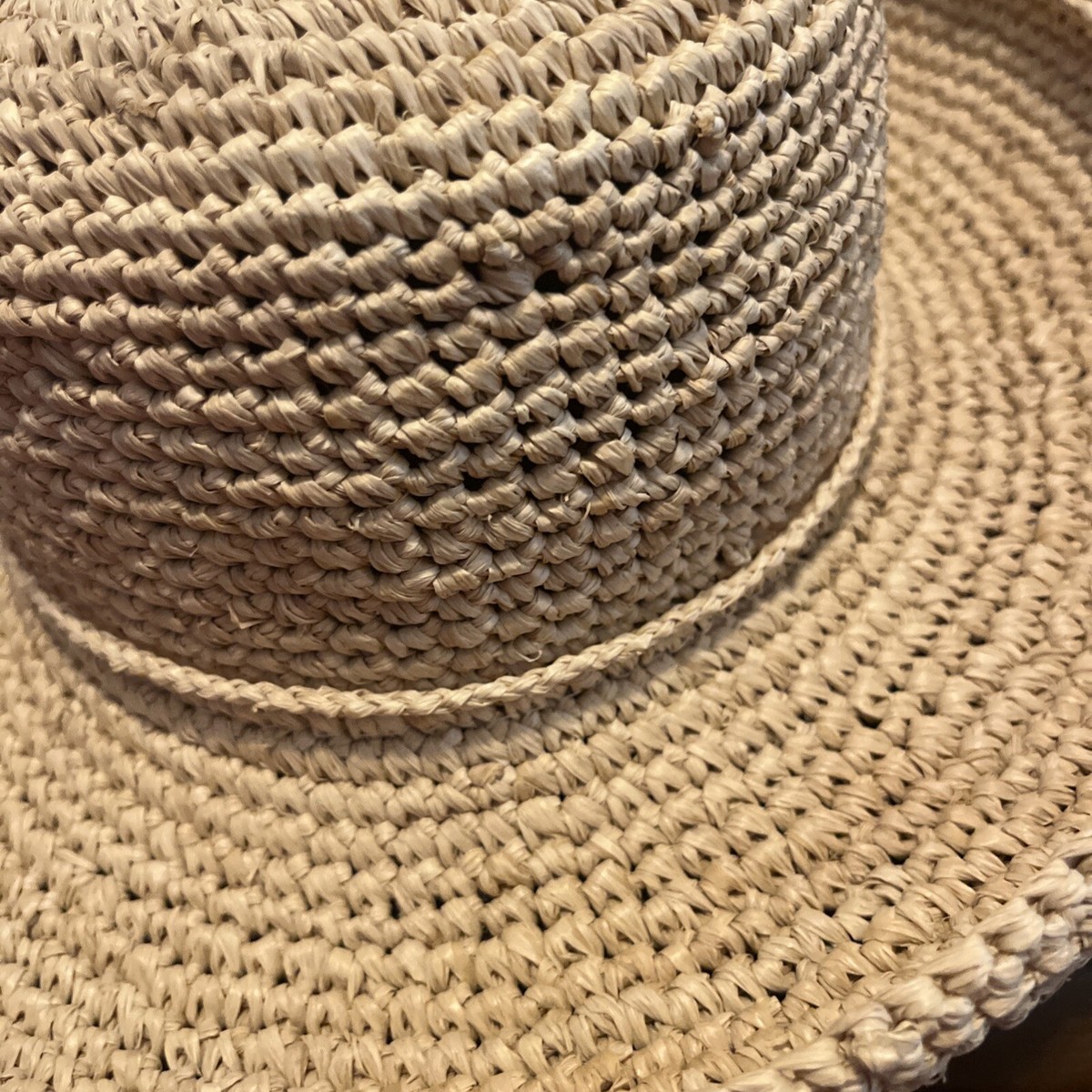 Scala Collezione Wide Brim Sun Hat Cotton Blend‎ Beige Outdoor Gardening The Scala Collection Woven Hat Wide Brim Woven Natural Sun  main image 3
