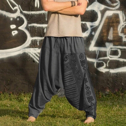 Lässige lockere Herrenhose Yoga Bohemia Aladin Baggy Haremshose Strand - Bild 3 von 17