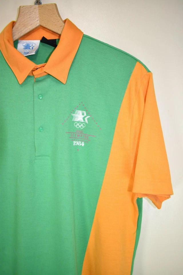 LEVIS 1984 LOS ANGELES OLYMPIC GAMES OLYMPICS STAFF UNIFORM POLO SHIRT MEDIUM - Image 3 of 4