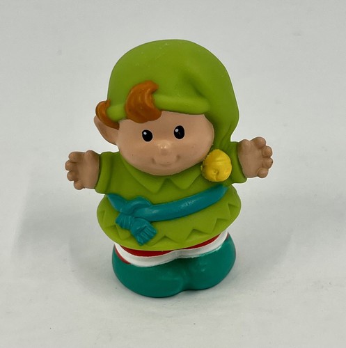 New Fisher Price Little People SANTA CLAUS BOY ELF Green Christmas Holiday 1997 - Picture 2 of 8