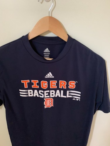 Detroit Tigers Adidas Performance Short Sleeve Shirt Boys Size XL 18/20 - Picture 2 of 2