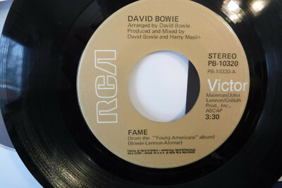David Bowie, Fame / Right, RCA Victor Records PB 10320, 1975, Funk, R&B ...
