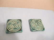 2002 Pewabic Pottery Geometric Emblem Tiles