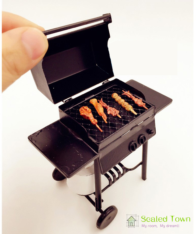 Odoria 1/12 Griglia Barbecue Miniatura Piccolo Accessori Casa Bambole