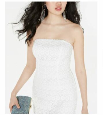 b darlin white lace dress Amazon.com: B Darlin Womens Sheath Short Dress White Ruffled Zippered  Sleeveless Mock Neck Party Solid Lined Juniors 13 : Clothing, Shoes &  Jewelry