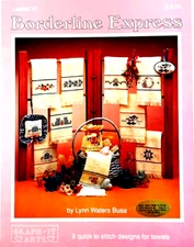 Stitchery Leaflet Vtg 1988 Graph-It Arts Cross Stitch BORDERLINE EXPRESS