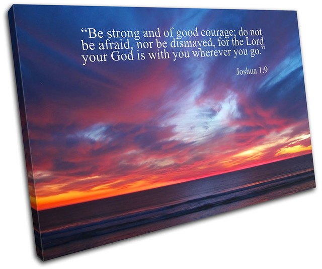 Inspirational Quotes Bible Religion SINGLE CANVAS WALL ART Picture