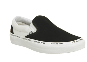 vans classic slip on trainers black marshmallow checkerboard