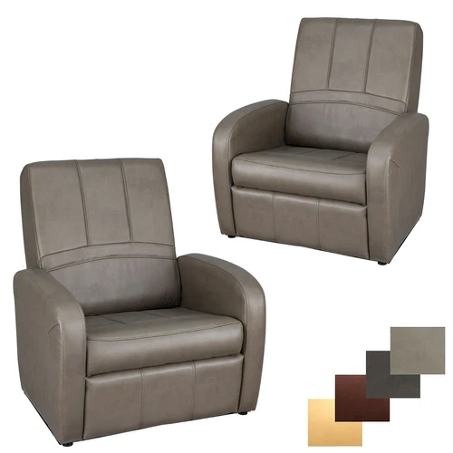 RecPro Charles RV Gaming Chair Ottoman Great Gift Idea RV Furniture Putty 2Pk